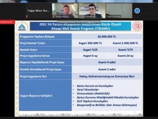 Doğu Akdeniz Kalkınma Ajansı  (DOĞAKA) 2021 Yılı Turizm Altyapısının Geliştirilmesi Küçük Ölçekli Altyapı Mali Destek Programı Online Açılış ve Bilgilendirme Toplantısı Gerçekleştirildi Galeri