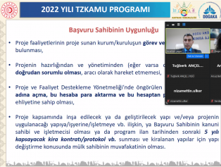 Doğu Akdeniz Kalkınma Ajansı 2022 Yılı Turizm Altyapısının Geliştirilmesi Küçük Ölçekli Altyapı Mali Destek Programı Online Açılış ve Bilgilendirme Toplantısı Gerçekleştirildi Galeri