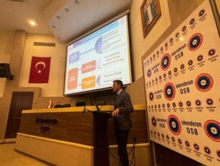 Sanayi ve Teknoloji İşbirliği Kurulu (SANTEK) OSB bilgilendirme toplantıları kapsamında İskenderun OSB de yapılan toplantıda özel sektör temsilcilerine Ajansımız destekleri hakkında bilgiler verildi. Galeri