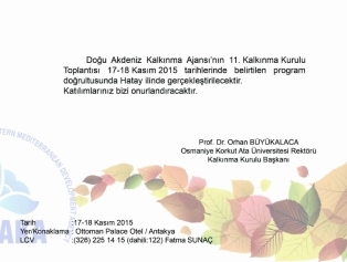DOĞAKA 11.Kalkınma Kurulu Hatay İlinde Toplanıyor Galeri