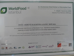 DOĞAKA Fuar Katılım Desteğiyle Bölgemiz Gıda Sektörünün Tanıtıldığı WORLD FOOD ISTANBUL TURKEY 2016 Uluslararası Gıda Fuarı Sona Erdi Galeri