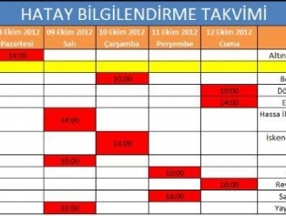 2012 Teknik Destek Programı ılçeler Bilgilendirme Ve Eğitimtakvimi Galeri